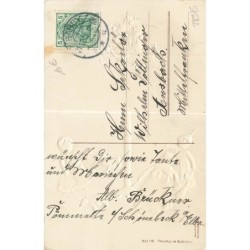 n°28975 - Carte Gaufrée - Fröhliche Weihnachten - Enfants faisant une ronde avec leurs jouets, autour d'un sapin