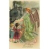 n°28991 - Fantaisie - L'Ange Gardien - Enfants près d'un train