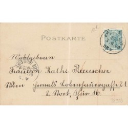 n°28993 - Pentecôte - Style Brundage, Barnes - Deux jeunes filles avec des couronnes de fleurs dans les cheveux