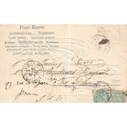 n°29000 - Carte Gaufrée - MSIB 13517 - Joyeuses Pâques - Oeufs et Violettes dans un panier