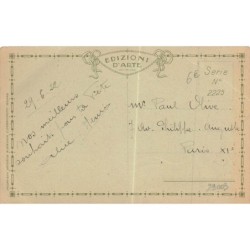 n°29003 - Illustrateur - Bertiglia - Garçon regardant une fillette dormant dans un wagon