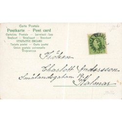 n°29022 - Nouvel An - Godt Nyttar  - Nain tenant un trèfle, avec des coccinelles - champignon