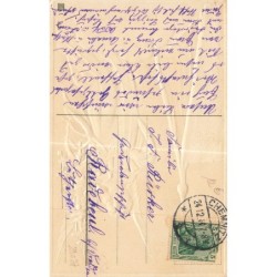 n°29027 - Carte Gaufrée - Fröhliche Weihnachten - Ange gardien apportant des cadeaux et un sapin