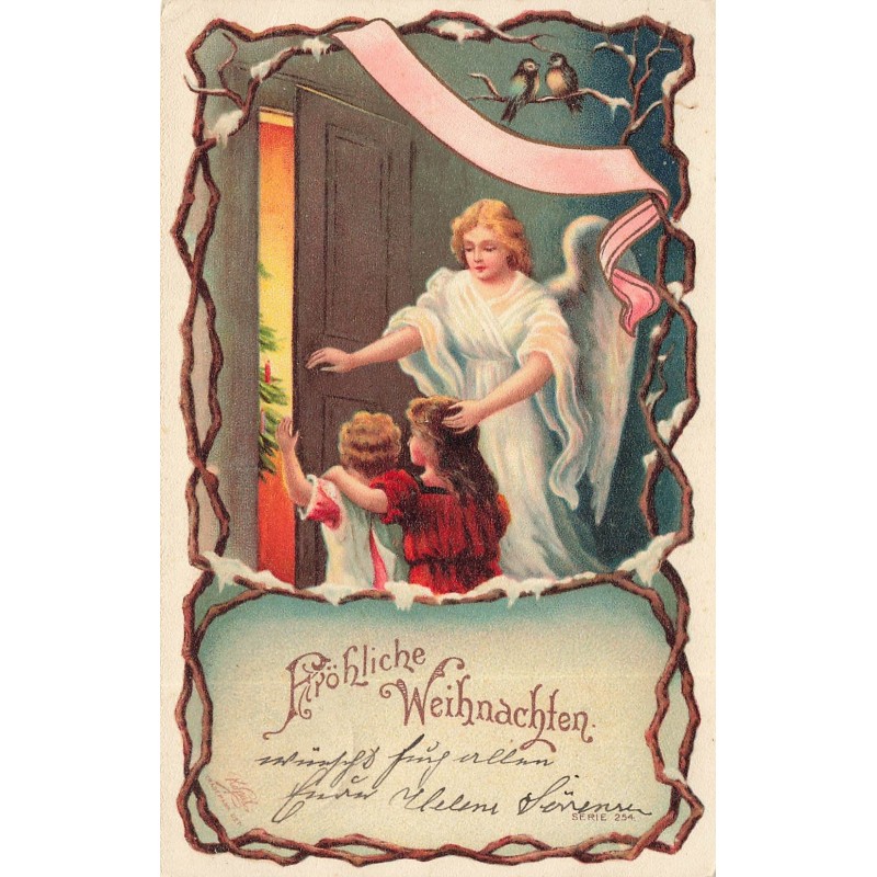 n°29032 - Noël - Clapsaddle ? - Fröhliche Weihnachten - Ange gardien veillant sur des enfants