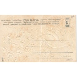 n°29050 - Carte Gaufrée avec Pailettes - Fantaisie - Bonne Fête - Paon