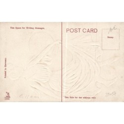 n°29057 - Carte Gaufrée - Ellam - Very Warm - Jeune femme dansant - soleil