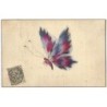 n°13554 - Carte avec des Plumes - Papillon
