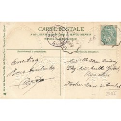 n°29066 - Carte Gaufrée - Clapsaddle - Bonne Année - Deux portraits d'enfants dans des médaillons