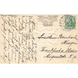 n°29078 - Carte Gaufrée - Noël - Fröhliche Weihnachten - Ange près d'un sac rempli de jouet, dans la nuit