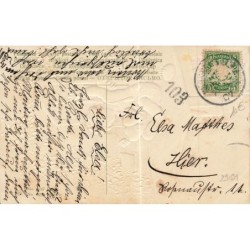 n°29091 - Carte Gaufrée - Saint-Valentin - Ange accrochant deux coeurs ensemble