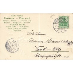 n°29104 - Carte Gaufrée - Fröhliche Weihnachten - Ange gardien apportant un sapin