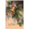 n°29111 - Noël - Fröhliche Weihnachten - Anges s'amusant avec une clochette dans un sapin