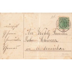 n°29126 - Nouvel An - Anges jouant avec une montre et des violettes