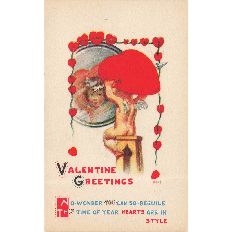 n°29138 - Valentine Greetings - Ange mettant un chapeau en forme de coeur