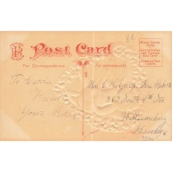 n°29140 - Carte Gaufrée - Saint-Valentin - Love's Remembrance- Ange jouant de la musique