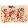 n°29143 - Carte Gaufrée - 7185 - To my Valentine - Anges transportant des coeurs