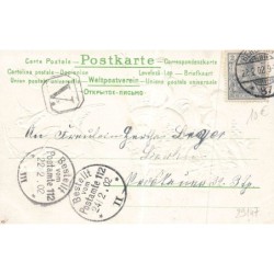 n°29147 - Carte Gaufrée - Fantaisie - Hirondelles tirant des anges dans un char