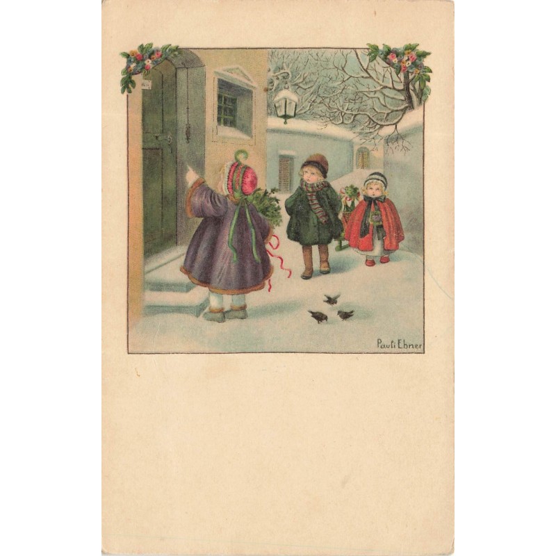 n°29158 - Illustrateur Pauli Ebner - Enfants devant une maison