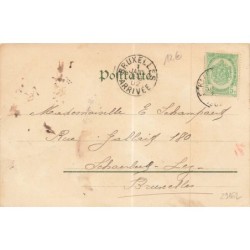 n°29162 - Fantaisie avec Paillettes  - Art Nouveau - Femme au milieu de roses rouges