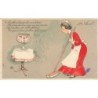 n°29170 - 1er Avril - A cette plaisante aventure ... bien pêcher un mari - Femme avecun balai