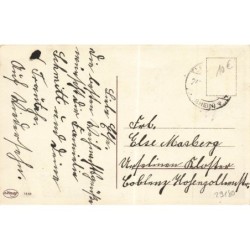 n°29180 - Noël - Ange apportant des cadeaux dans la nuit - Lune humanisée