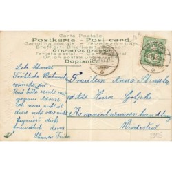 n°29185 - Carte Gaufrée - Fröhliche Weihnachten - Ange gardien sur un nuage