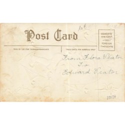 n°29187 - Carte Gaufrée - Saint-Valentin - A Message for my Valentine - Ange sur des patins à glace