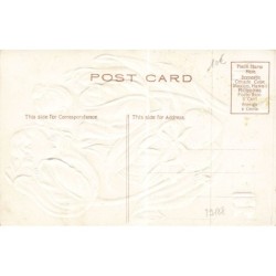 n°29188 - Carte Gaufrée - Saint-Valentin - Couple chacun dans une tulipe - surréalisme