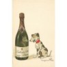 n°29206 - Illustrateur B. Rabier - Chien regardant son reflet dans une bouteille de champagne - Delbeck Reims