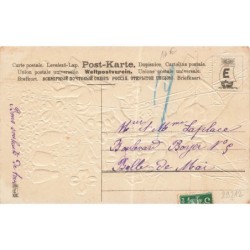 n°29212 - Carte Gaufrée - MSIB 13809 - Bonne Année - Anges dans une nacelle fleurie lançant des lettres