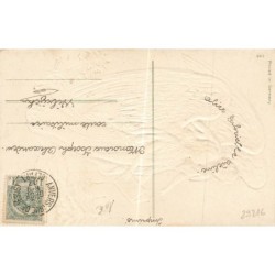 n°29216 - Carte Gaufrée - Joyeux Noël - Anges lisant