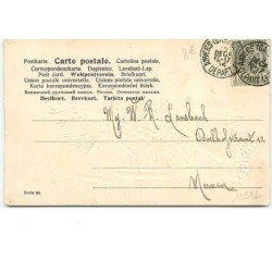 n°13582 - Carte Gaufrée - Vroolijk Kerstfeest - Jeune fille portant un sapin
