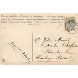 n°29242 - Clapsaddle - Foi, Charité et Espérance - Ange portant un ancre, un coeur et une croix en myosotis