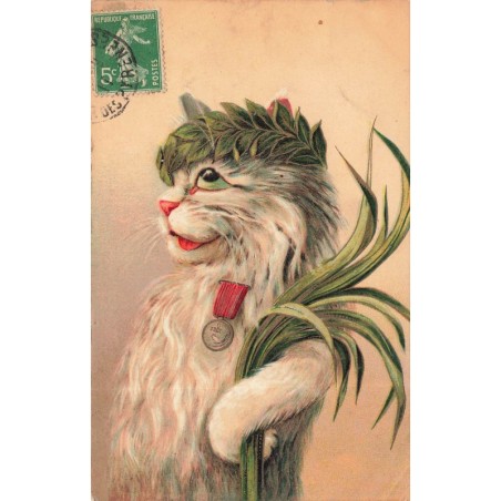 n°29265 - Illustrateur M. Boulanger - Chat humanisé portant une médaille