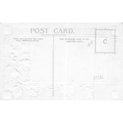 n°29276 - Carte Gaufrée - Noël - A Merry Christmas - Deux Anges, l'un tenant une pomme