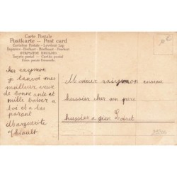 n°29300 - Fantaisie - Souvenir - Fée sur une rose tirée par deux sauterelles