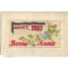 n°29304 - Carte Brodée - Janvier 1920 - Bonne Année - Fleurs