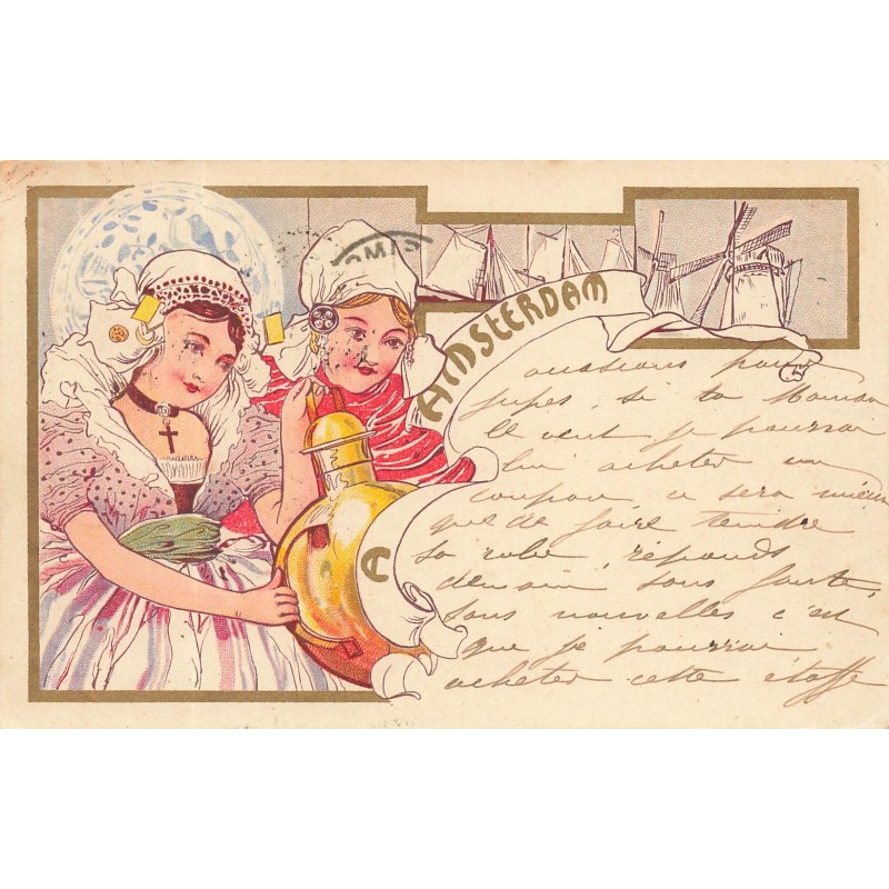 n°29305 - Illustrateur Art Nouveau - Amsterdam - Deux jeunes femmes