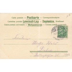 n°29318 - Carte Gaufrée - Pâques - Ein frohes Osterfest - Anges dans des tulipes dans un oeuf