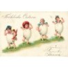n°29319 - Pâques - Fröhliche Ostern - Enfants se promenant dans des oeufs