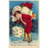 n°29335 - Ellen Clapsaddle - Hearty Good Wishes may your Christmas - Garçon portant des paquets sur le dos