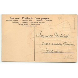n°13595 - Carte Gaufrée - Couple d'enfant au bord de la mer