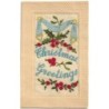 n°29353 - Carte Brodée - Christmas Greetings - Branches de houx