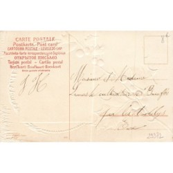 n°29372 - Carte Gaufrée - Clapsaddle  - Meilleurs Voeux - Fillette, houx et éphéméride