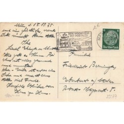 n°29377 - Noël - Fröhliche Weihnachten -Anges apportant des cadeaux, décorant un sapin devant une maison