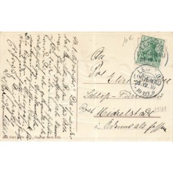 n°29381 - Carte Gaufrée - Noël - Fröhliche Weihnachten - Fillette portant une grosse valise