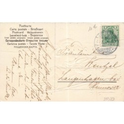 n°29389 - Carte Gaufrée - Nouvel An - Prosit Neujahr - Couple d'enfant sur une luge