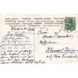 n°29390 - Nouvel An - Prosit Neujahr - Homme portant un haut de forme postant une lettre