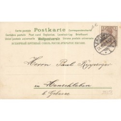 n°29398 - Poskarte mit Kleeduft - Prosit Neujahr - Fée dans un char tiré par des papillons