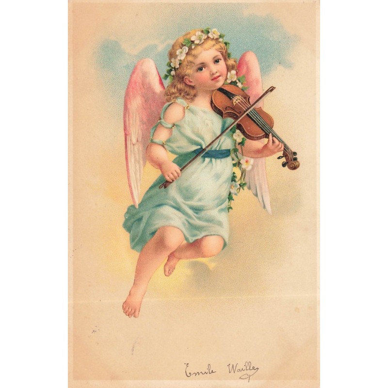 n°29399 - Fantaisie - Ange jouant du violon